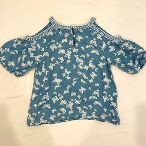 Cold shoulder butterfly blouse